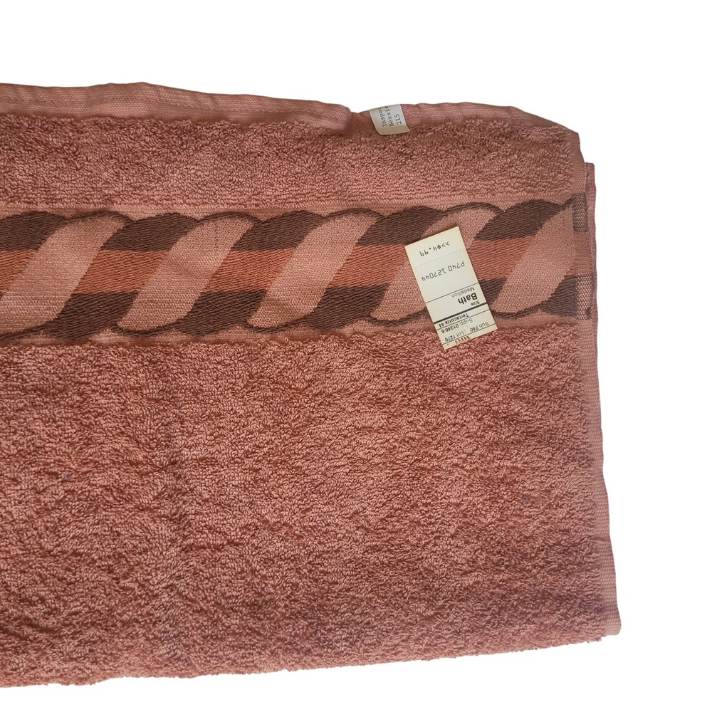 NWT Vintage JC Penny Terracotta Bath Towel Medallion - Picture 2 of 5